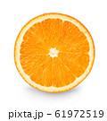 Orange slice isolated close-up on white. 61972519