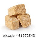 Brown sugar close-up isolated on white background. 61972543