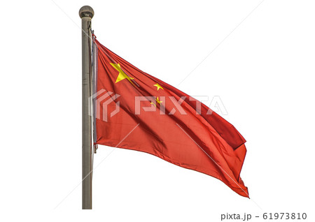 Close-up of the famous Chinese national flag in the heart of Beijing on Tiananmen square Close-up of the famous Chinese national flag in the heart of Beijing on Tiananmen square 61973810