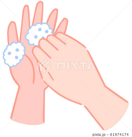 手の洗い方 爪を洗うのイラスト素材