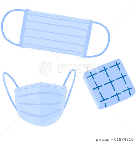 Set Of Mask And Handkerchief Stock Illustration