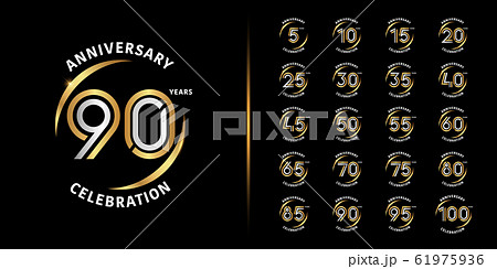 Set of premium anniversary logotype. Set of premium anniversary logotype. 61975936