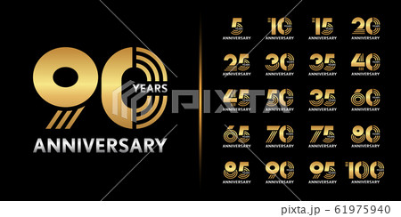 Set of premium anniversary logotype. Set of premium anniversary logotype. 61975940