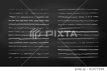 Set of chalk lines on chalkboard background. Hand drawn vector borders. Vintage doodle underlines. Cartoon pattern element. Grunge frame set. Set of chalk lines on chalkboard background. Hand drawn vector borders. Vintage doodle underlines. Cartoon pattern element. Grunge frame set. 61977036