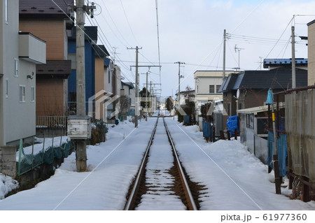 冬の弘前、弘南鉄道大鰐線 61977360