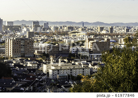 岡山市街眺望　岡山大学キャンパス　シティライトスタジアム　岡山県岡山市 61977846