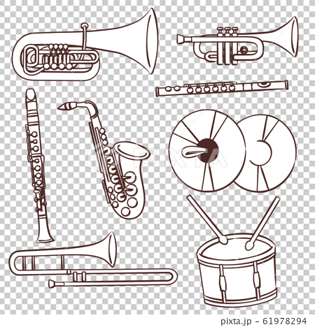 Musical instruments and equipments sketches Vector Image