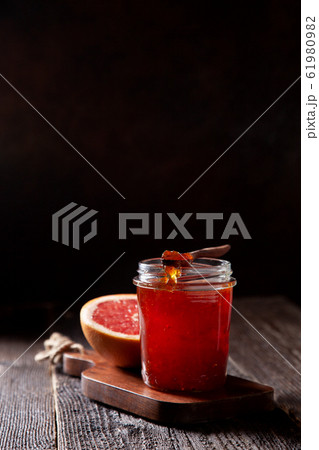jar with grapefruit jam jar with grapefruit jam 61980982