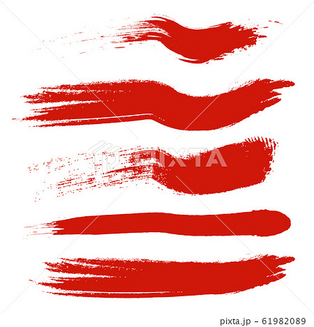 アナログタッチ素材:筆の質感 墨 インク 筆模様 波模様 アナログタッチ素材:筆の質感 墨 インク 筆模様 波模様 61982089