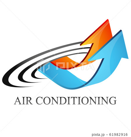 Air conditioning heating and cooling arrows symbol 61982916