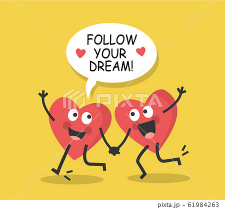 valentines day red cute hearts hold hands and run towards dream valentines day red cute hearts hold hands and run towards dream 61984263