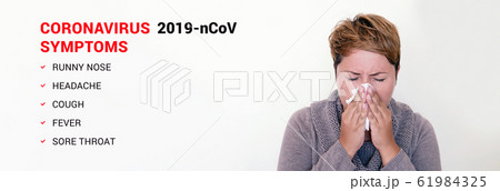 Wuhan Coronavirus 2019-nCoV Symptoms banner 61984325