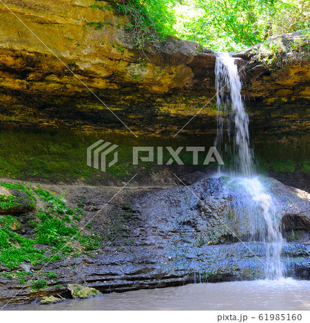 Beautiful view to famous Moldovan waterfall Beautiful view to famous Moldovan waterfall 61985160