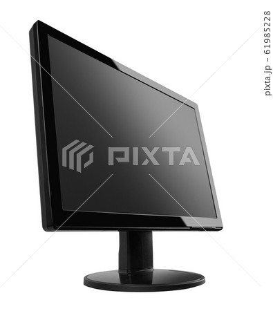 Flat led TV monitor isolated on white Flat led TV monitor isolated on white 61985228