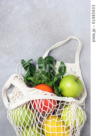 Zero Waste Shopping Bag With Fruits Zero Waste Shopping Bag With Fruits 61985633