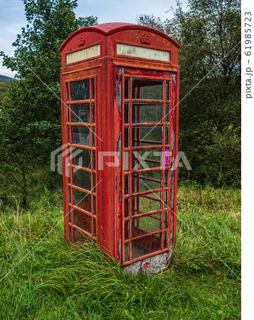 A K6 type Red phone box in remote location in 61985723