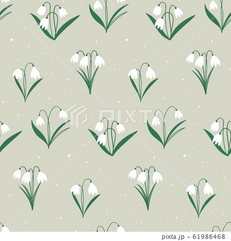 Spring easter pattern with white flowers bells. Floral bouquet vector pattern with small flowers and leaves. Hand Drawn textures. Trendy Graphic Design for banner, poster, card, cover, invitation. Spring easter pattern with white flowers bells. Floral bouquet vector pattern with small flowers and leaves. Hand Drawn textures. Trendy Graphic Design for banner, poster, card, cover, invitation. 61986468