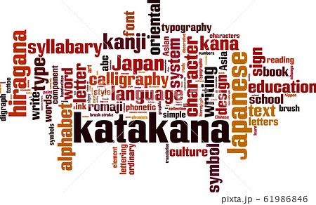 Katakana word cloud 61986846