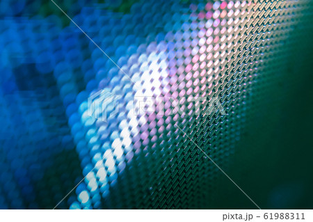 CloseUp LED blurred screen. LED soft focus 61988311