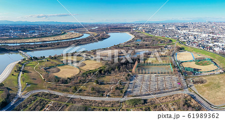空撮　埼玉県戸田市　彩湖・道満グリーンパーク 61989362