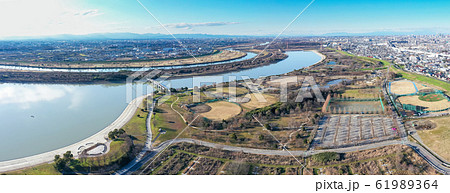 空撮 埼玉県戸田市 彩湖・道満グリーンパーク 空撮 埼玉県戸田市 彩湖・道満グリーンパーク 61989364