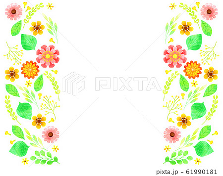 春色の花のイラスト背景のイラスト素材