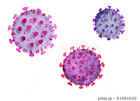 ウィルスイメージ　水彩 61991630