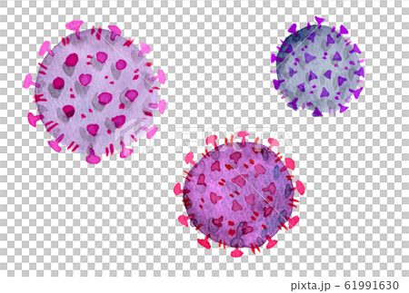 ウィルスイメージ　水彩 61991630