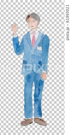 商務人士舉起手水彩 商務人士舉起手水彩 61993021