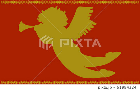 キューピット シルエット 赤と金 キューピット シルエット 赤と金 61994324