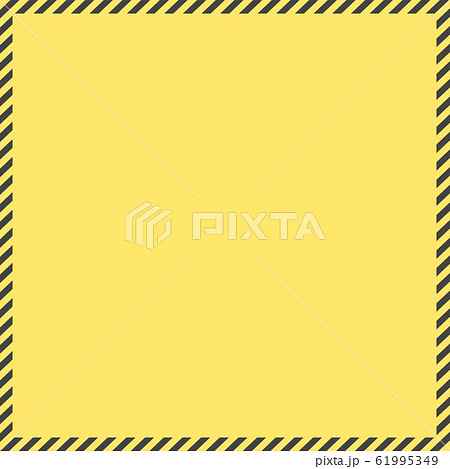 警告 危険 防災イメージ素材 黄色と黒のシンプルな注意喚起背景素材 正方形 のイラスト素材