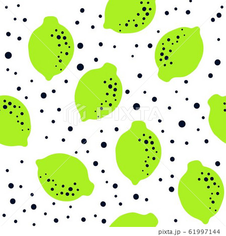 Lime fruit pattern. Seamless background or citrus wallpaper. Repeated design great for kitchen and 61997144