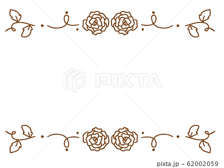 バラ 飾り枠のイラスト素材 6059