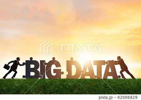 Big data concept with jigsaw puzzle pieces 62006829