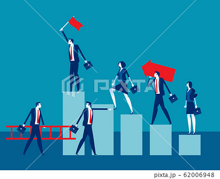 People up toward the goal. Concept business People up toward the goal. Concept business 62006948