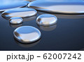 Droplets of liquid metal - mercury. 3D rendered 62007242