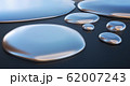 Droplets of liquid metal - mercury. 3D rendered 62007243