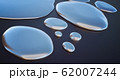 Droplets of liquid metal - mercury. 3D rendered 62007244