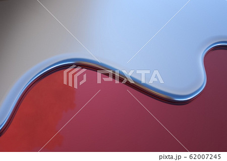 Liquid metal mercury. 3D rendered illustration. 62007245