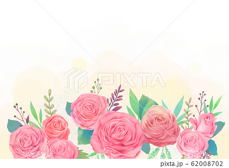背景 バラ バラの花のイラスト素材