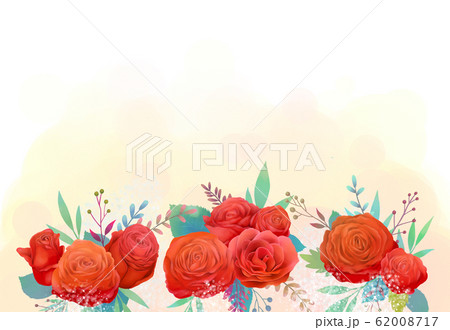 背景 バラ バラの花のイラスト素材