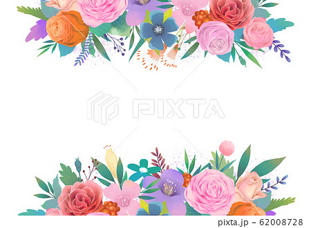 背景 バラ バラの花のイラスト素材