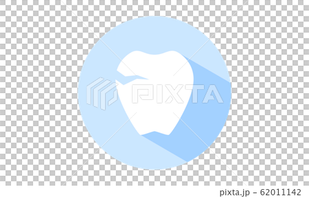 Circle icon with blue shadow, tooth decay - Stock Illustration ...