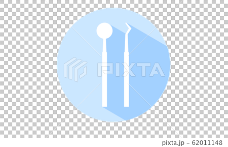 Circle icon with blue shadow, dentist equipment - Stock Illustration ...