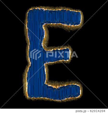 Industrial metal alphabet letter E 3D 62014204