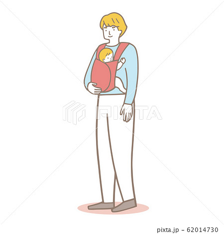 赤ちゃんを抱っこするお父さん 赤ちゃんを抱っこするお父さん 62014730