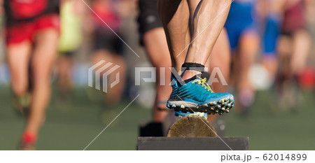 The feet of a athlete as shoes walking on a wooden beam outside in the park The feet of a athlete as shoes walking on a wooden beam outside in the park 62014899