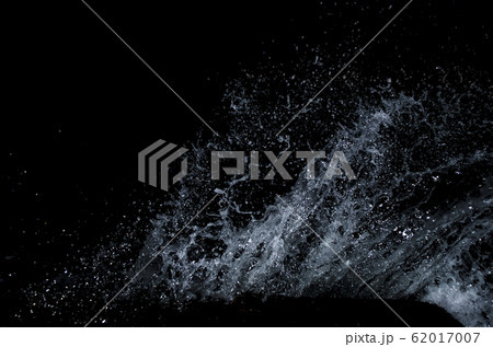 Splashing wave on the Black sea in the night. 62017007