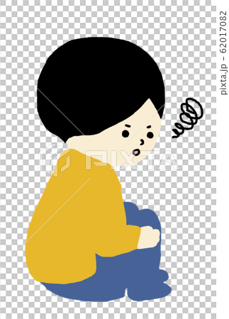 Child illustration boy get angry dissatisfied Child illustration boy get angry dissatisfied 62017082