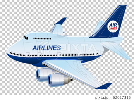 Cartoon Commercial Airplane 62017316